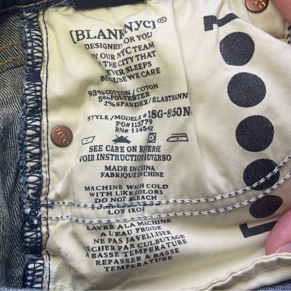 Blank NYC Distressed Blue Jean Shorts - Picture 9 of 9